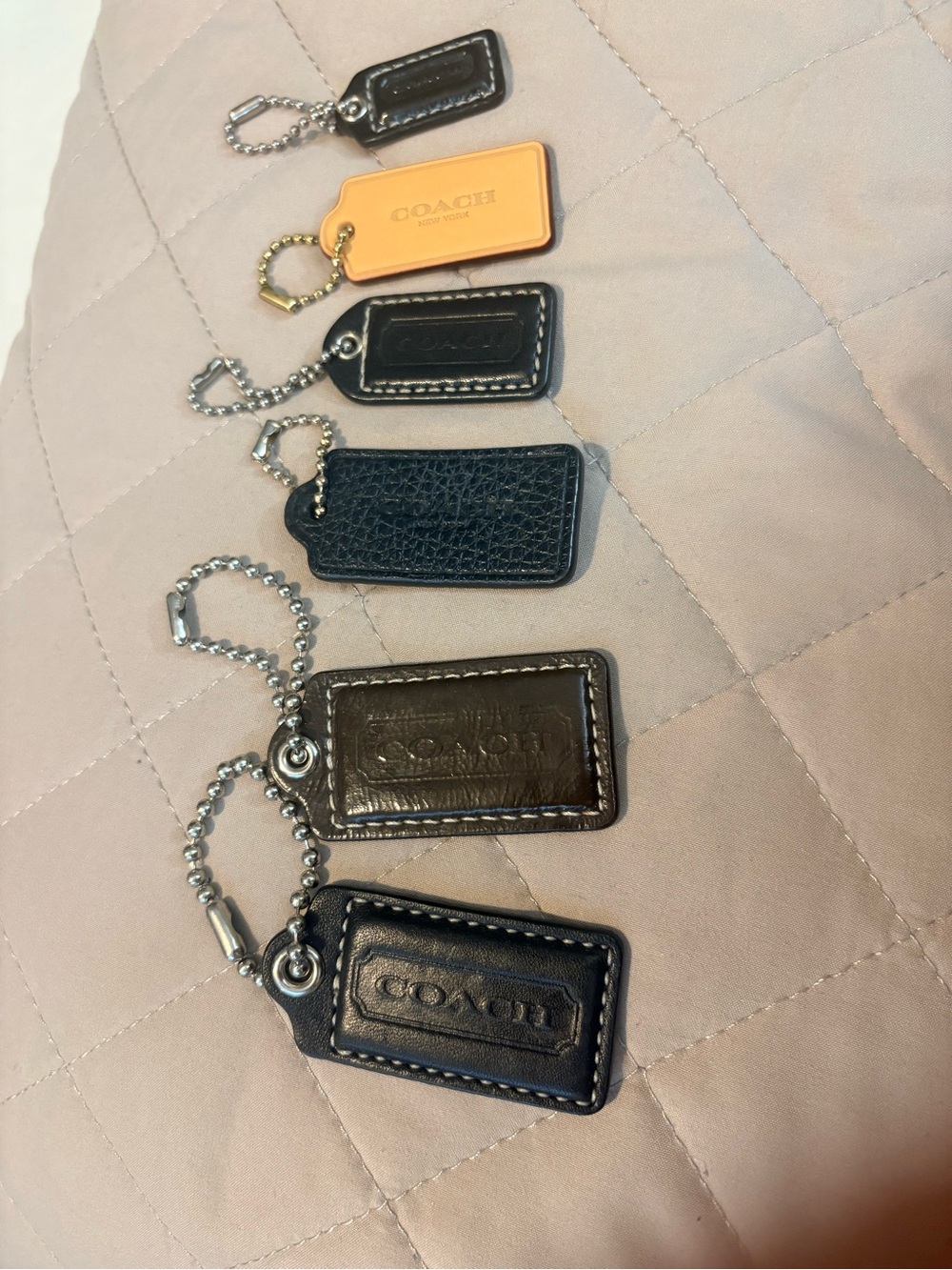 Lot of 6 Authentic Coach Leather Replacement Hangtags